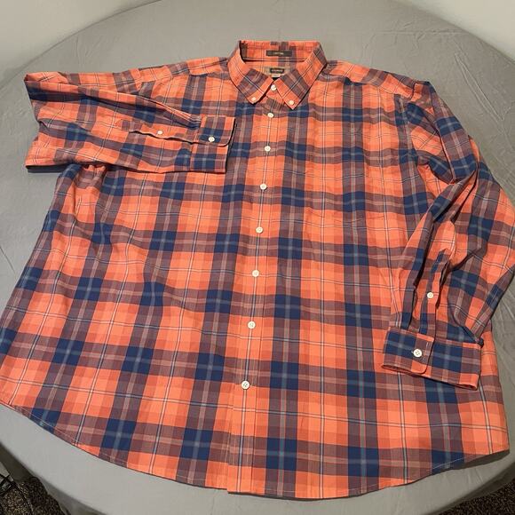 The Foundry Men’s Easy Care 3XL Plaid long sleeve Button down Shirt - Picture 2 of 8